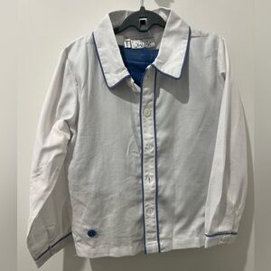 Adorable flower boy/ring bearer outfit, size 4 blue/white, excellent condition